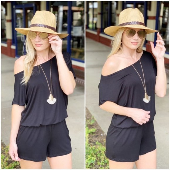 Infinity Raine Pants - LAST ONE! SWEPT AWAY KNIT ROMPER-BLACK